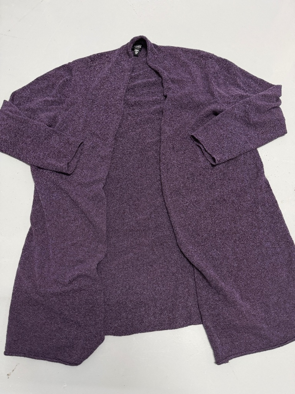 Eileen Fisher wool blend open from cardigan sweater size 2X purple lagenlook
